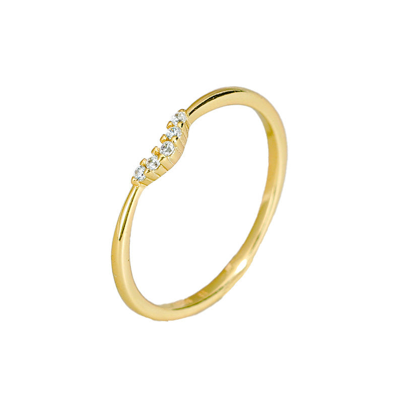 925 sterling silver ring - golden