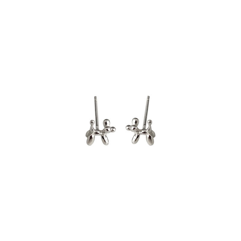 925 sterling silver small earrings - silvery