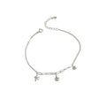 925 sterling silver starfish shell bracelet - silvery