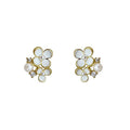 925 sterling silver flower shaped earrings - golden