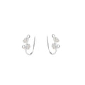 925 sterling silver earrings - silvery