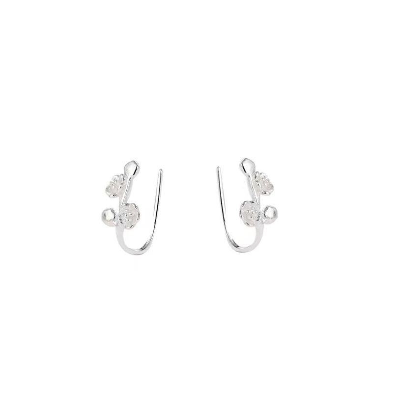 925 sterling silver earrings - silvery