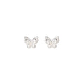 999 Silver Butterfly shaped Earrings - Silvery