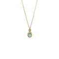 925 sterling silver aquamarine pendant necklace - golden