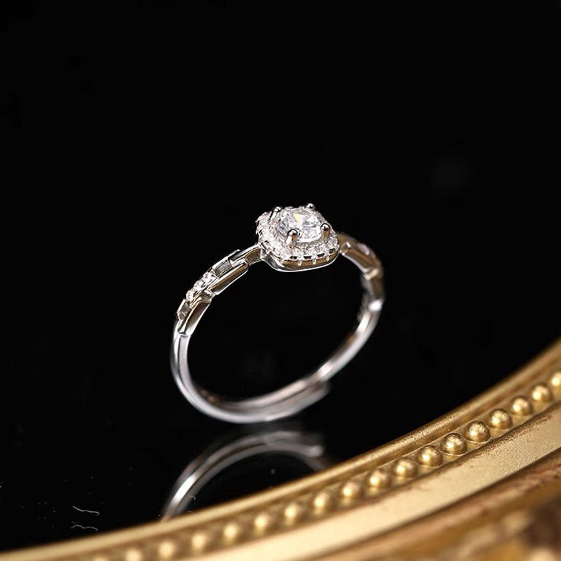 S925 sterling silver zircon ring