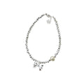 925 sterling silver bow pendant bracelet - silvery