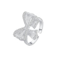 925 sterling silver bowknot ring - silvery