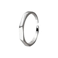 925 sterling silver open ring - silvery