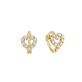 925 sterling silver heart-shaped ear buckle - golden