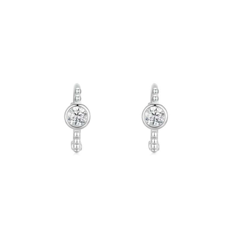 925 sterling silver earrings - silvery