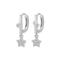 925 sterling silver star pendant ear buckle