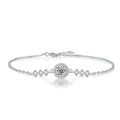925 Sterling Silver Round Bag with Starry Sky Moissanite Bracelet