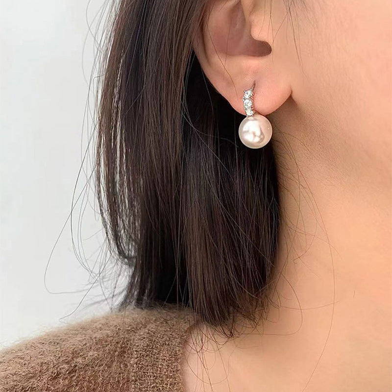 925 sterling silver pearl earrings