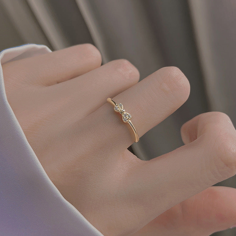 925 sterling silver open ring - silvery