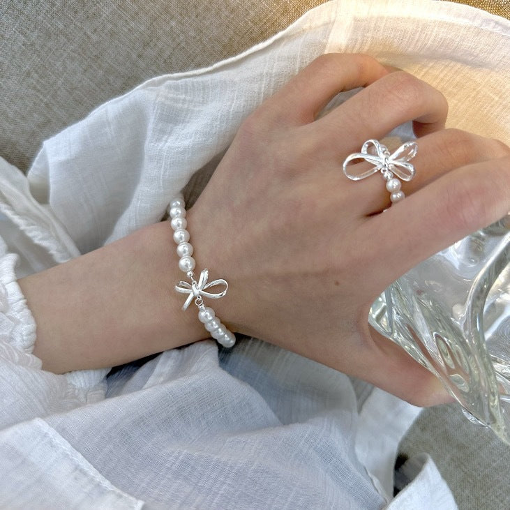 925 sterling silver pearl bracelet