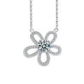 S925 Sterling Silver Moissanite Sunflower Necklace