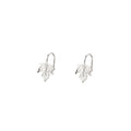 925 sterling silver maple leaf ear hook - silvery