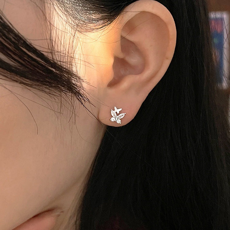 925 sterling silver  butterfly earrings