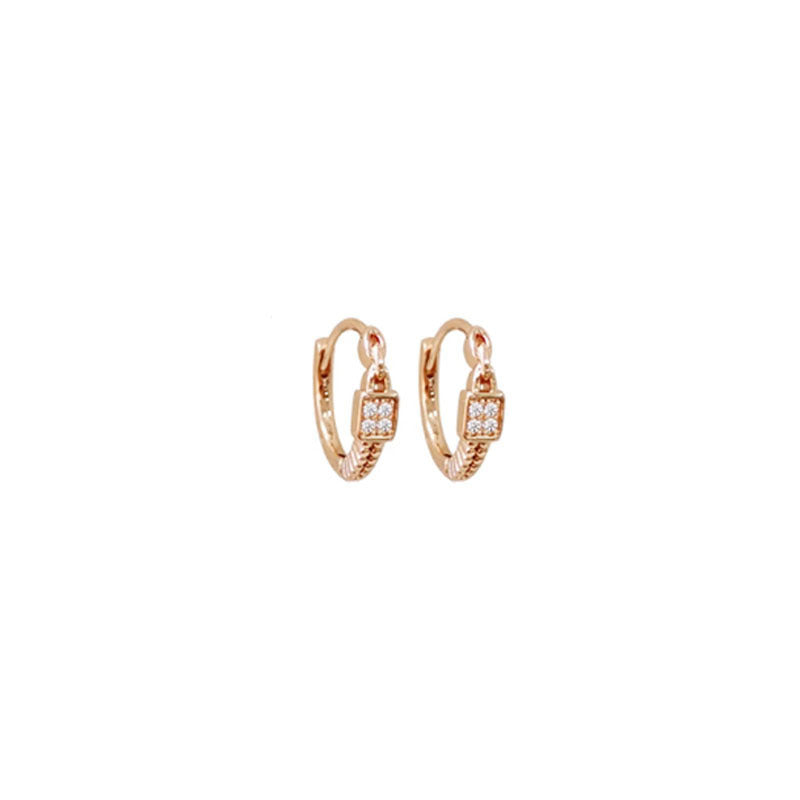 925 sterling silver ear buckle - champagne golden