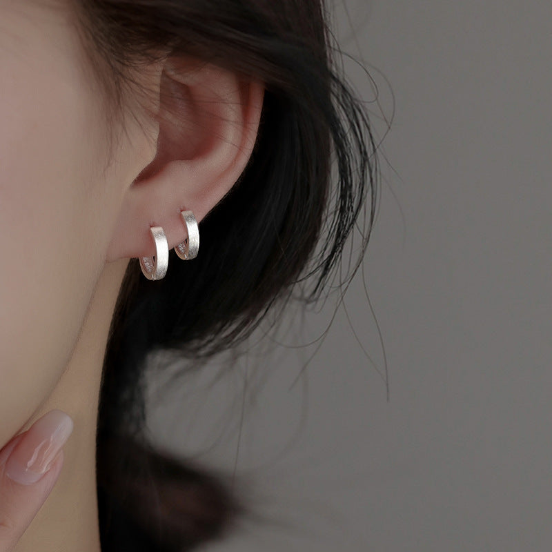 999 Silver Circle Earrings