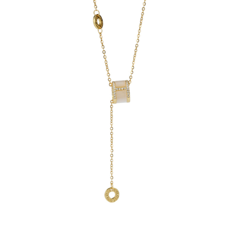 925 sterling silver pendant necklace - golden