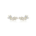 925 sterling silver pearl earrings - golden