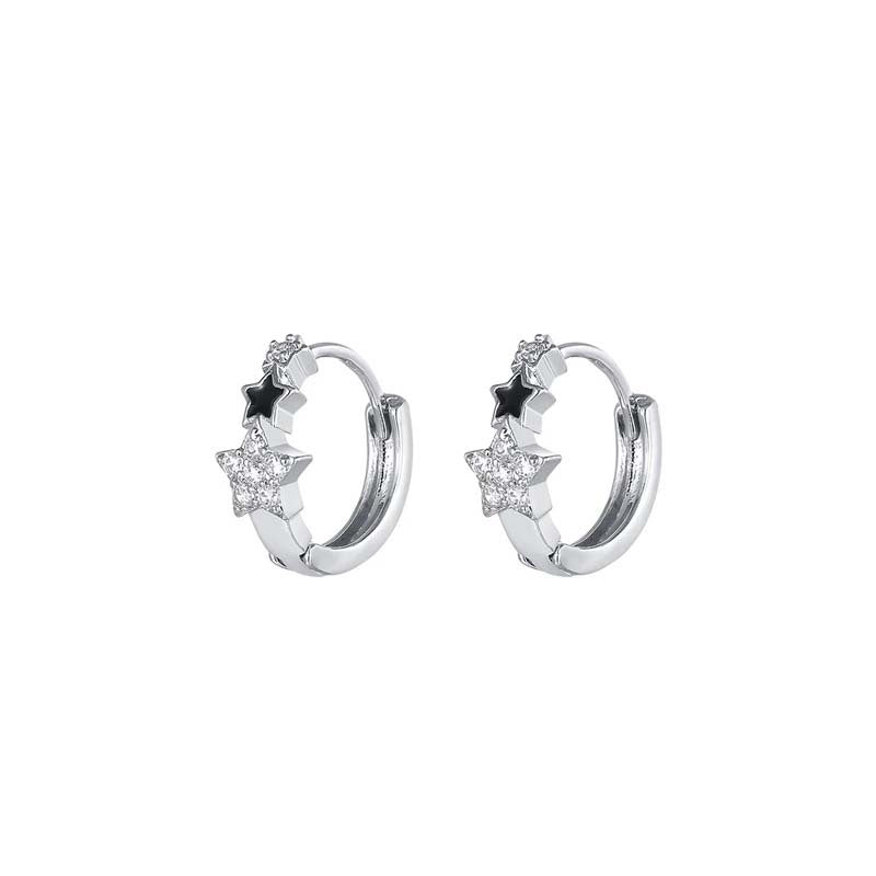 S925 sterling silver star earrings