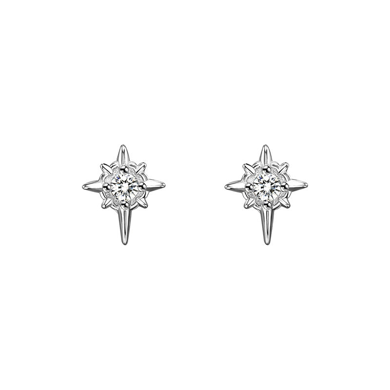 925 sterling silver earrings - silvery