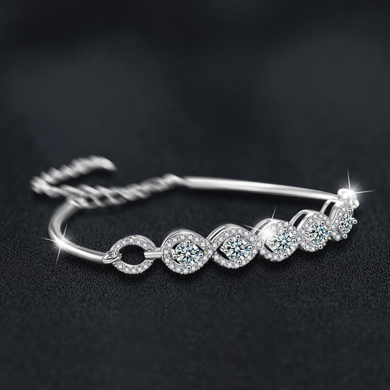 S925 Sterling Silver Moissanite Bracelet