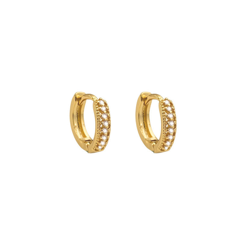 925 sterling silver ear buckle - golden