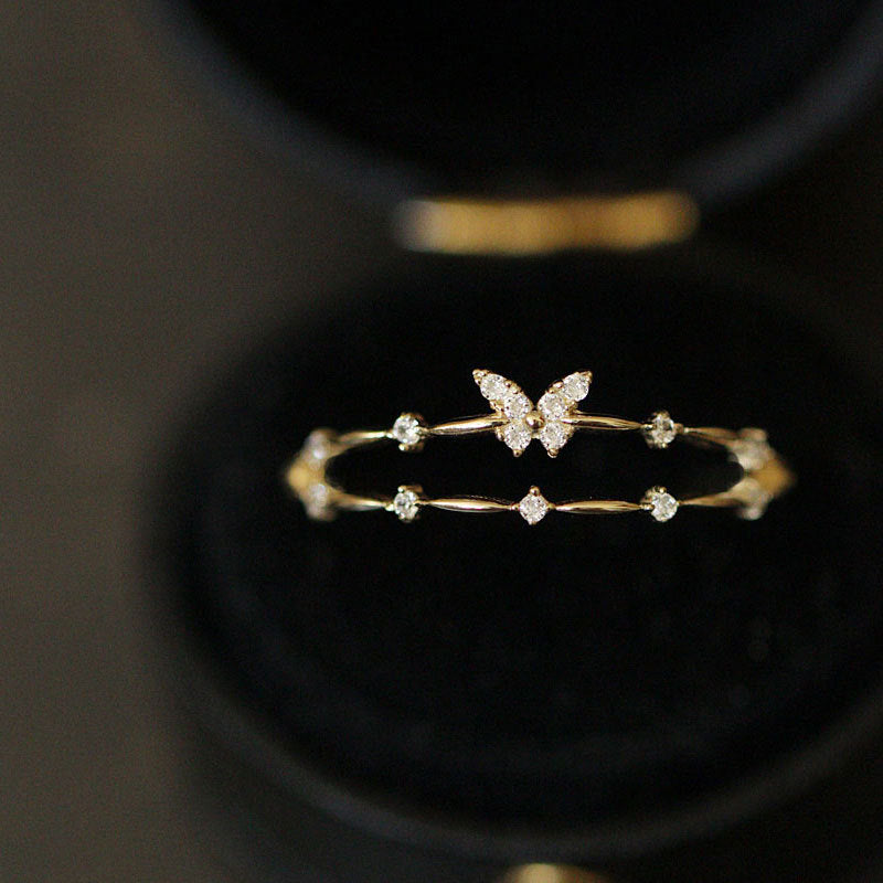 925 sterling silver butterfly ring