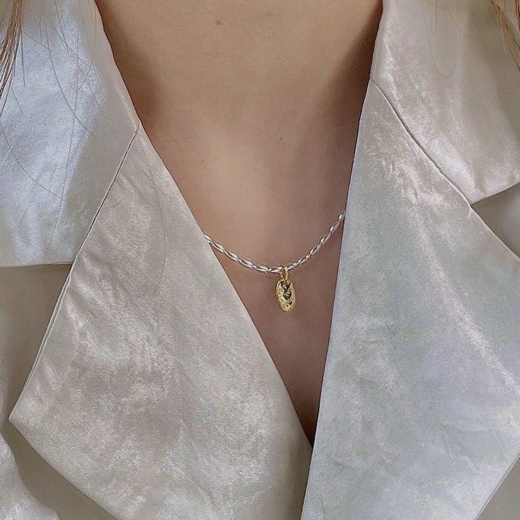 925 sterling silver necklace - silvery