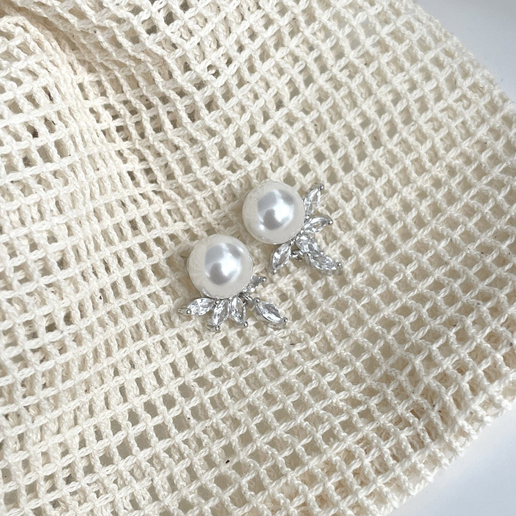 925 sterling silver pearl earrings