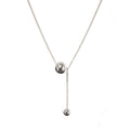 925 sterling silver round bead tassel necklace