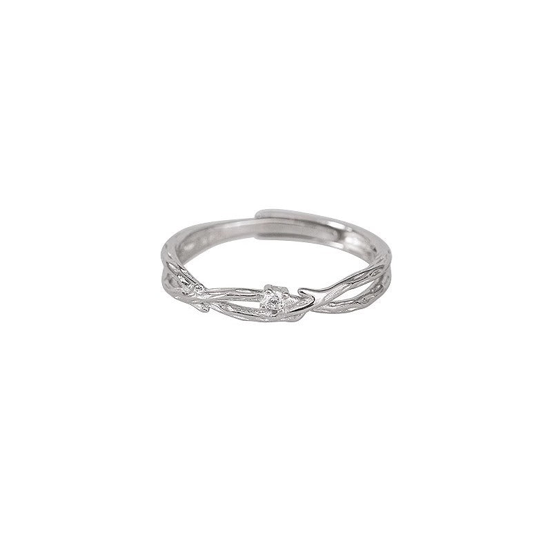 S925 sterling silver ring - silvery