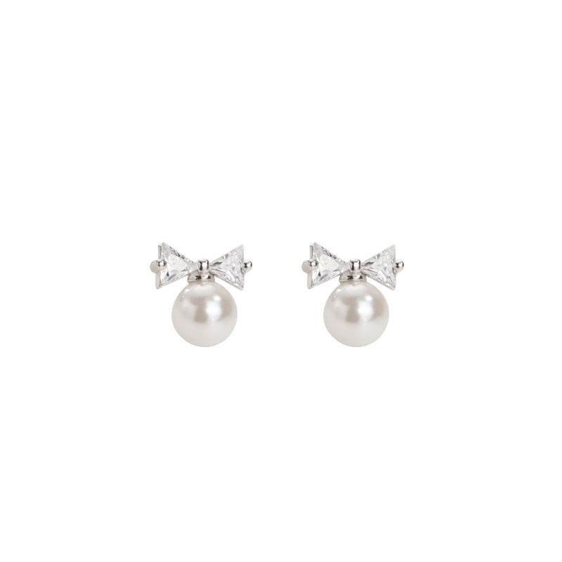 925 sterling silver pearl earrings
