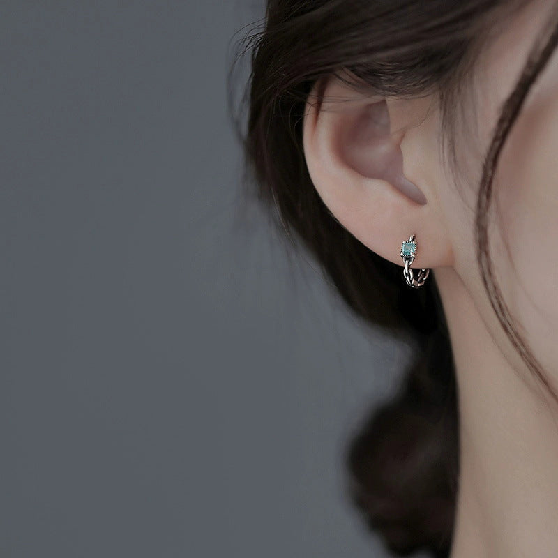 925 sterling silver earrings - silvery