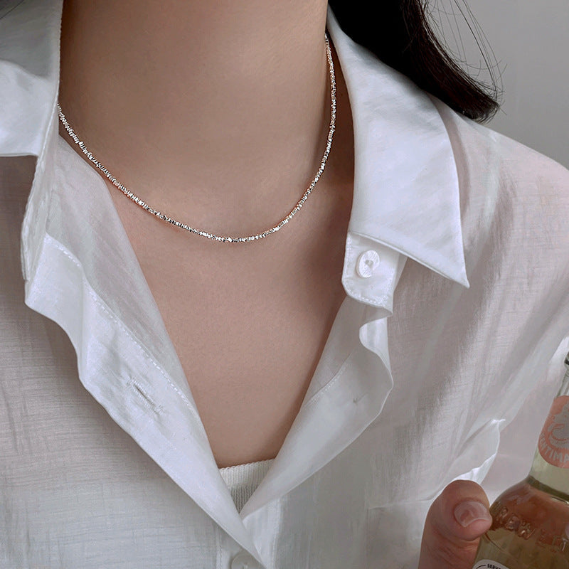 925 sterling silver necklace - silvery