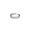 925 sterling silver hollow design ring - silvery