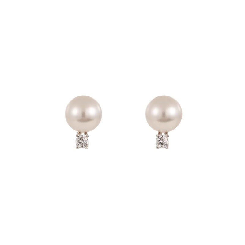 925 sterling silver pearl earrings - silvery