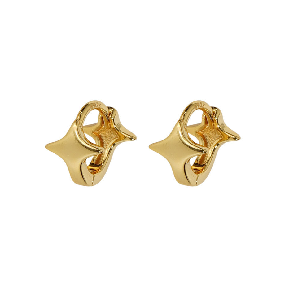 S925 sterling silver star earrings