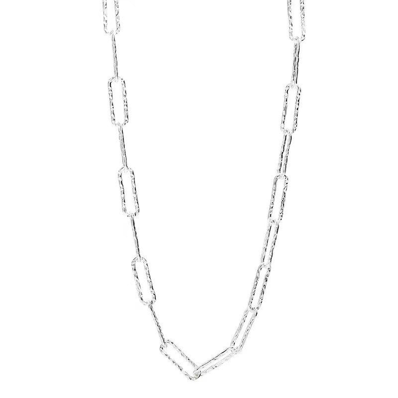 925 sterling silver sparkling necklace - silvery