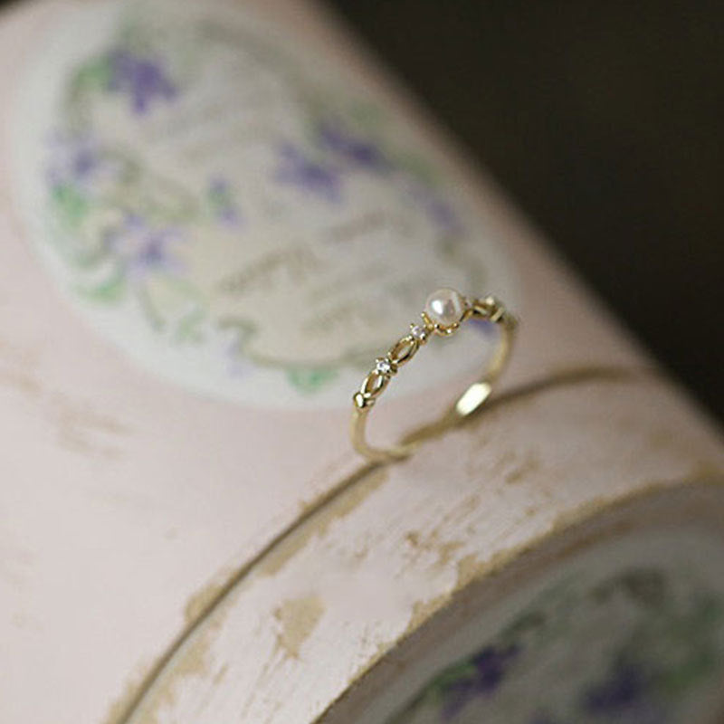 925 sterling silver pearl ring
