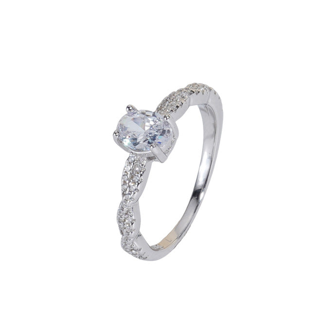S925 sterling silver engagement ring