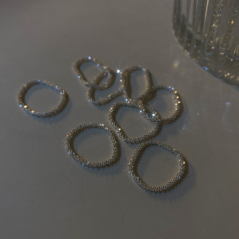 925 sterling silver simple circle ring