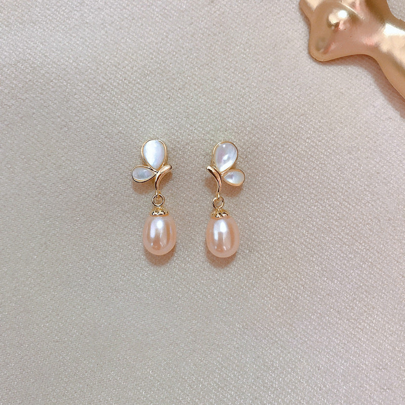 925 sterling silver pearl earrings