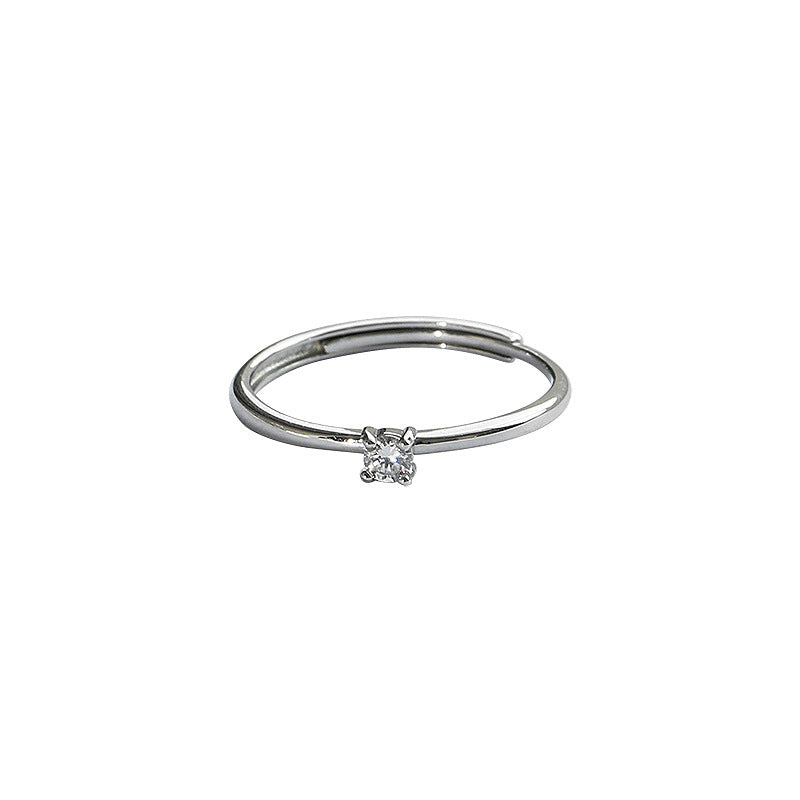 S925 sterling silver ring - silvery