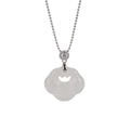 S925 pure silver natural chalcedony auspicious cloud lock necklace