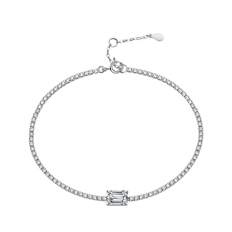 S925 Sterling Silver Moissanite "Aurora" Bracelet