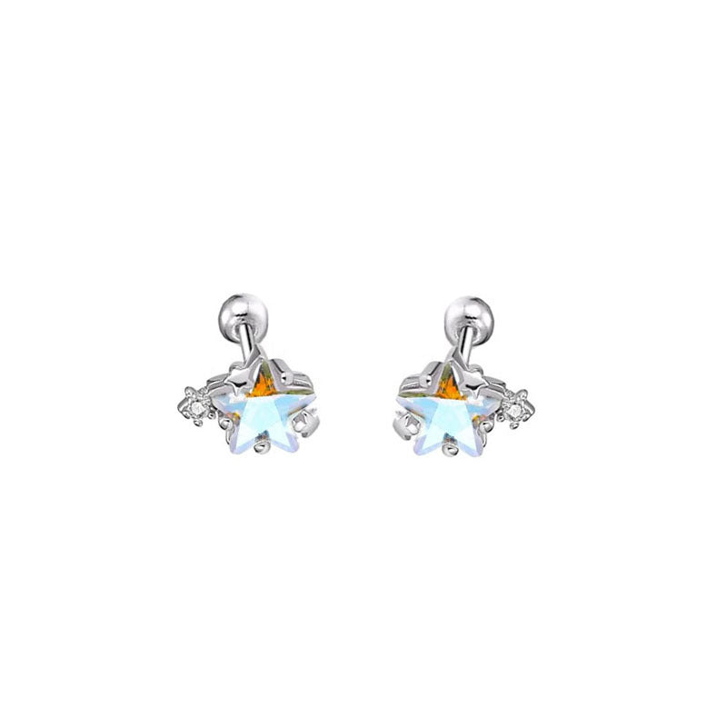 999 Silver Star shaped Earrings - Silvery
